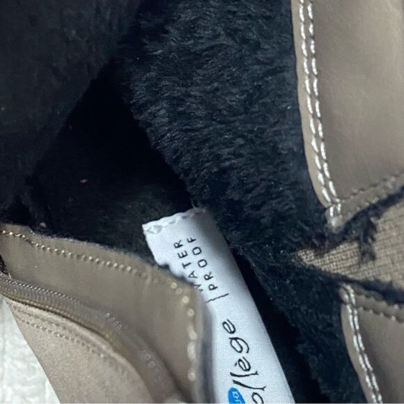 Aqua College Booties Mushroom Suede Upper Leather Waterproof Side 11 Womens - Picture 10 of 13